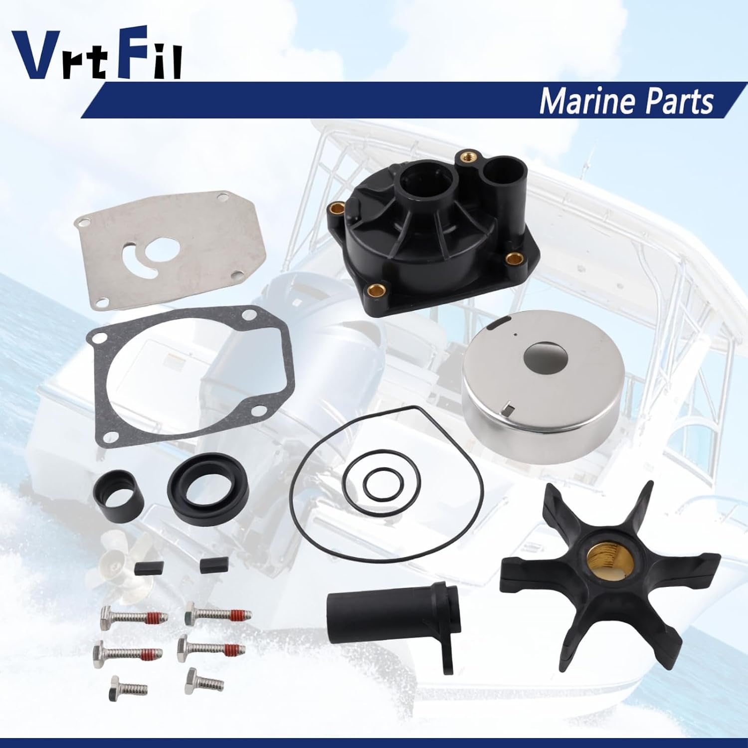 432955 0436957 Water Pump Repair Kit Compatible with Johnson Evinrude Outboard 50-70HP