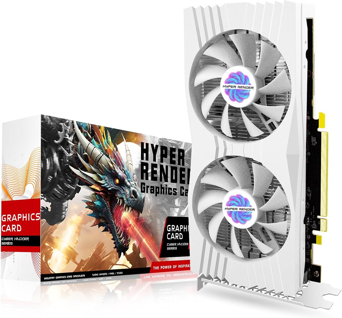 Tarjeta gráfica RX 580 de 8 GB 2048SP DDR5 Tarjeta gráfica de 256 bits para PC para juegos Placas gráficas para computadora PCIE 3.0 Tarjeta de video para computadora con ventiladores Twin Freeze con HDMI/DP/puertos (blanco)