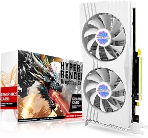 RX 580 8GB Graphics Card 2048SP DDR5 256 Bit Graphics Card for Gaming PC PCIE 3.0 Twin Freeze Fans Computer Video Card with HDMI/DP/Ports (White)