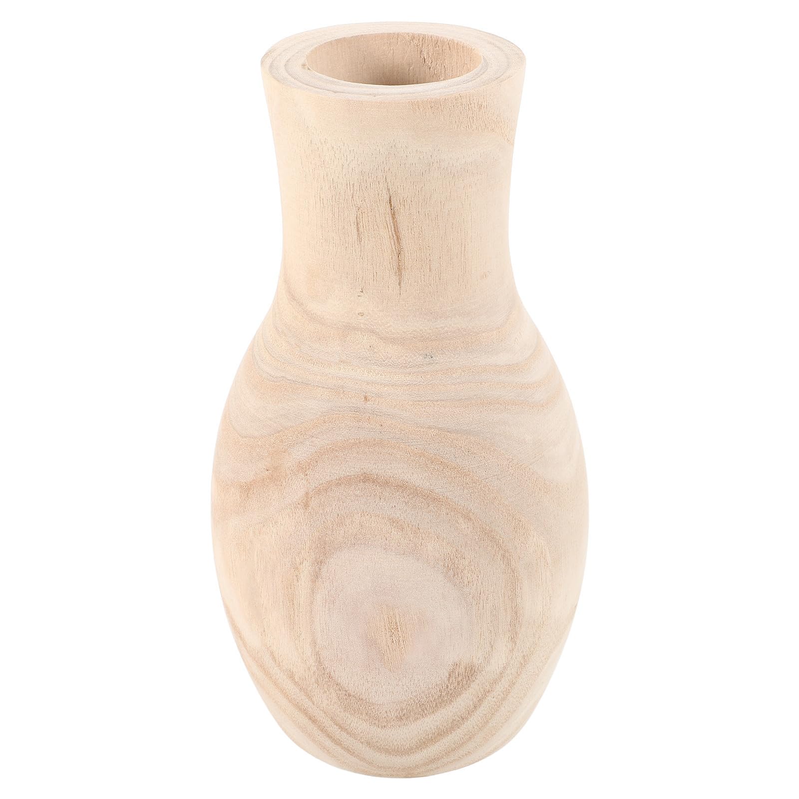 Vase en bois de pin rustique beige pour fleurs séchées stable et résistant