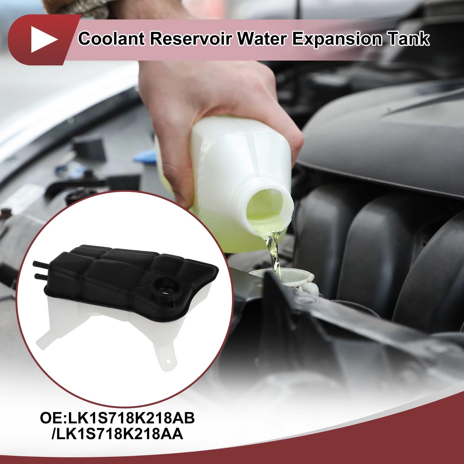 Compatibile Con Ford Per Mondeo 2001-2007 Serbatoio Liquido Di Raffreddamento Serbatoio Di Espansione Liquido Raffreddamento Motore Serbatoio Dell'acqua LK1S718K218AA Vaschetta Radiatore