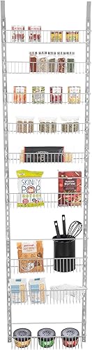 Home-Complete Organizador sobre la puerta, estante de pared colgante de 9 niveles para organización de baño o cocina, organización y almacenamiento