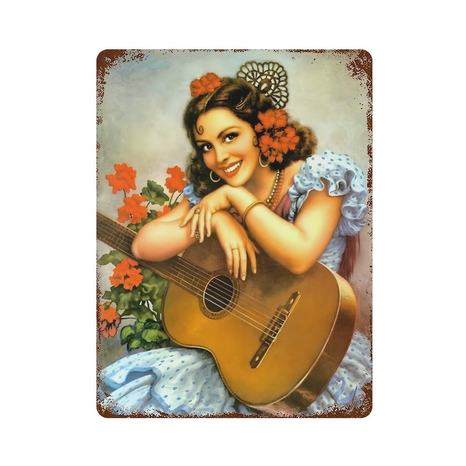 xiaoxiaoshen Jesus Helguera Mexican Painter (9) Wall Decor Art Metal Tin Poster Modern Home Decor Art Home Bar Shop Decorations Vintage Sign 40x30cm