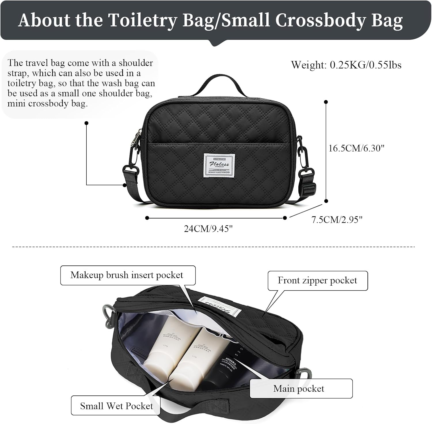 Weekender Bags for Women, Carry on Overnight Weekend Travel Duffel Bag with Shoes Compartment &Toiletry Bag, Personal Item Bag for Travel Business Trips Sport Hospital