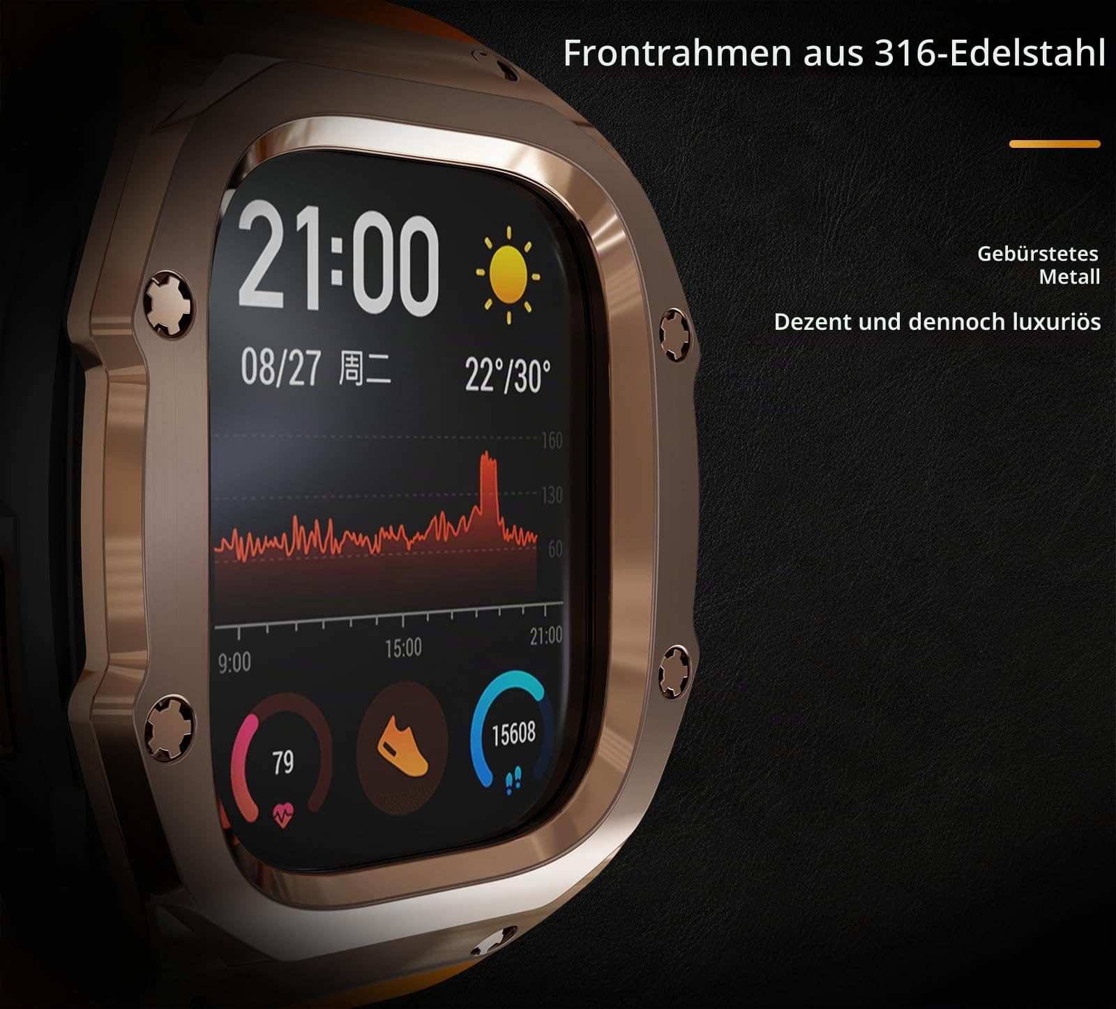 VeveXiao Robuste Schutzhülle mit Armband kompatibel mit Apple Watch Ultra Bändern 49mm, Metall Schutzhülle mit Silikonband stoßfest Bumper für iWatch Ultra 49mm Herren und Damen