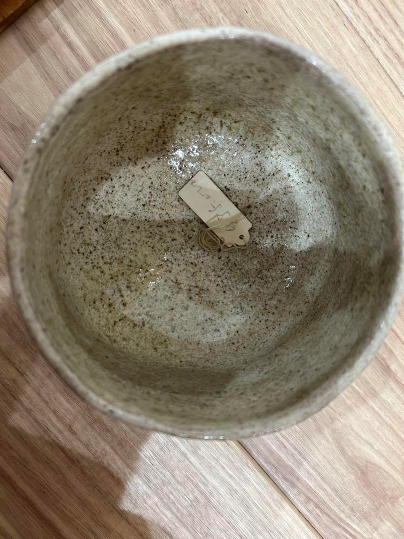 白釉緑彩碗 ミャンマー アジアアンティーク 小花彩 茶碗 ミャンマー白