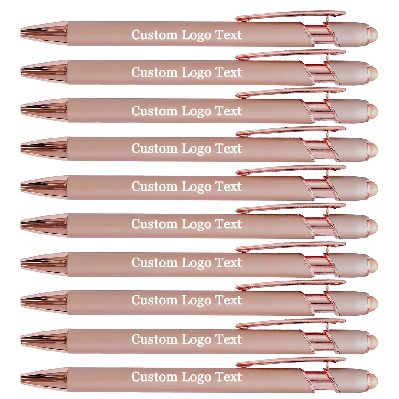 HEYZARDA Custom Engraved Ballpoint Pens Bulk, Personalized with Name/Logo, Black or Blue Ink, Smooth Writing for Office, Business, Church, Reunion 100