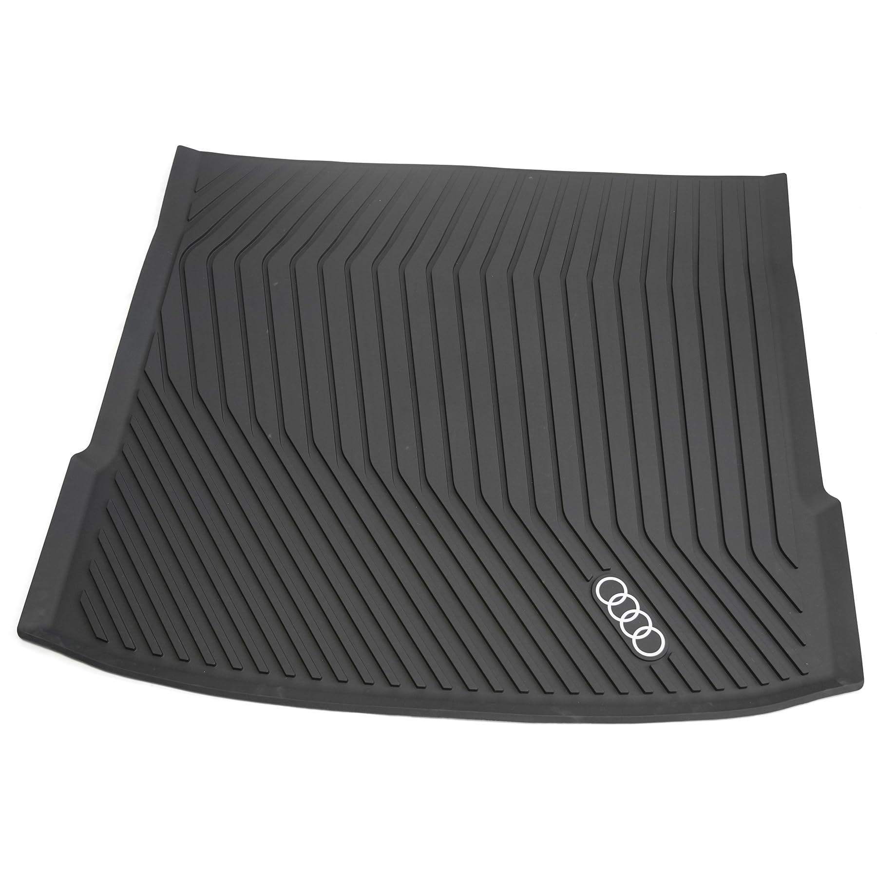 Audi 85H061180 Gepäckraumschale Kofferraumschale Kofferraumeinlage Schutzmatte, schwarz, mit Audi Ringen in Kontrastfarbe