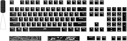 HyperX Pudding Keycaps 2 - Juego completo de llaves - PBT - 112 teclas - Negro