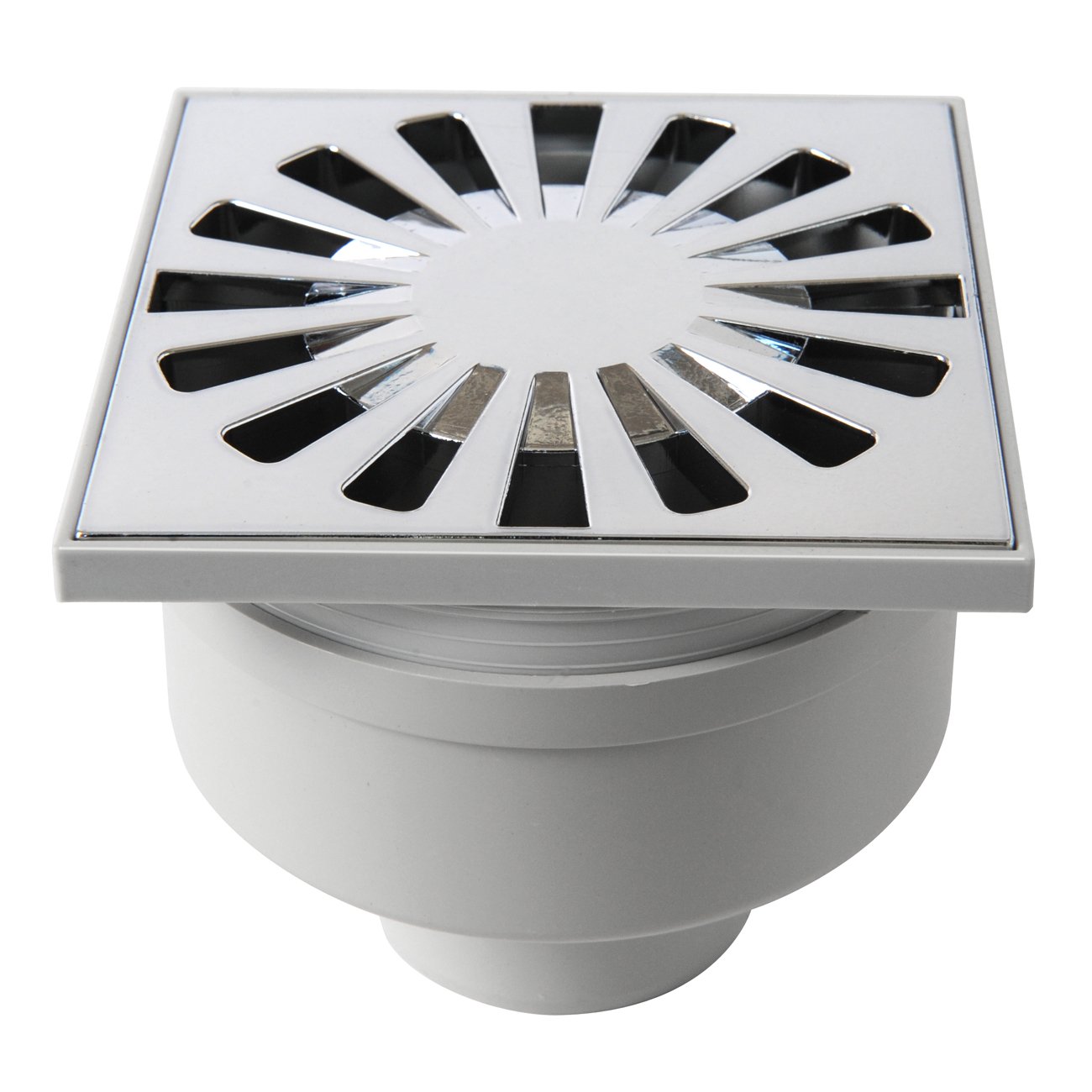 First PlastCHABSV1050M ABS Siphoned Manhole, Chrome-Plated, 100x100 mm