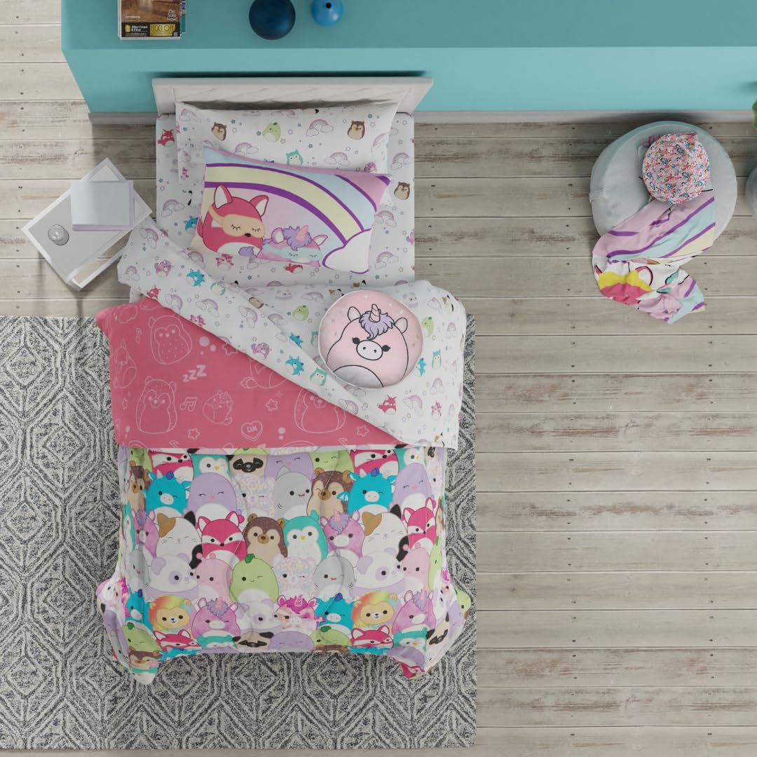 Franco Squishmallows - Cojín decorativo de ropa de cama súper suave, 8 pulgadas redondo