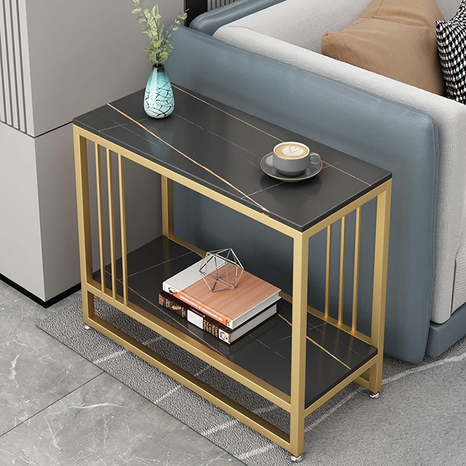Arrow Crafts Sofa Side Table Iron Bedroom Bedside Table, Multifunctional Dining Side Table-picture-35