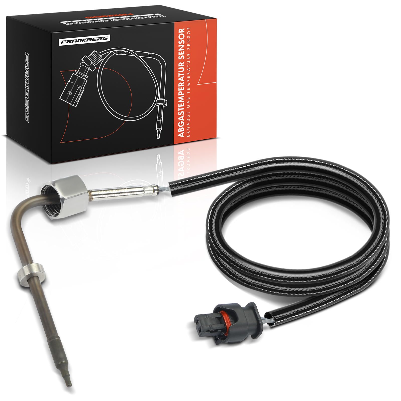 Frankberg Sensor de temperatura de los gases de escape antes del filtro de partículas de hollín 2 Polos Compatible con Clase E W211 E280 E320 2005-2008 Clase S V221 W221 S320 S350 2005-2013 0081533028