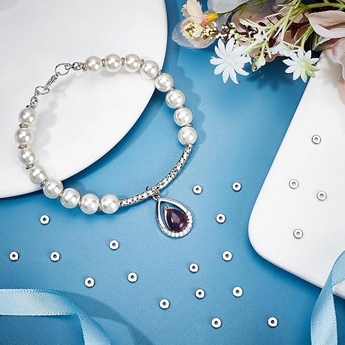 Miniatura 3 de UNICRAFTALE Cerca de 200 cuentas espaciadoras de disco de 0.157 in de acero inoxidable planas redondas cuentas de metal espaciadores de cuentas para