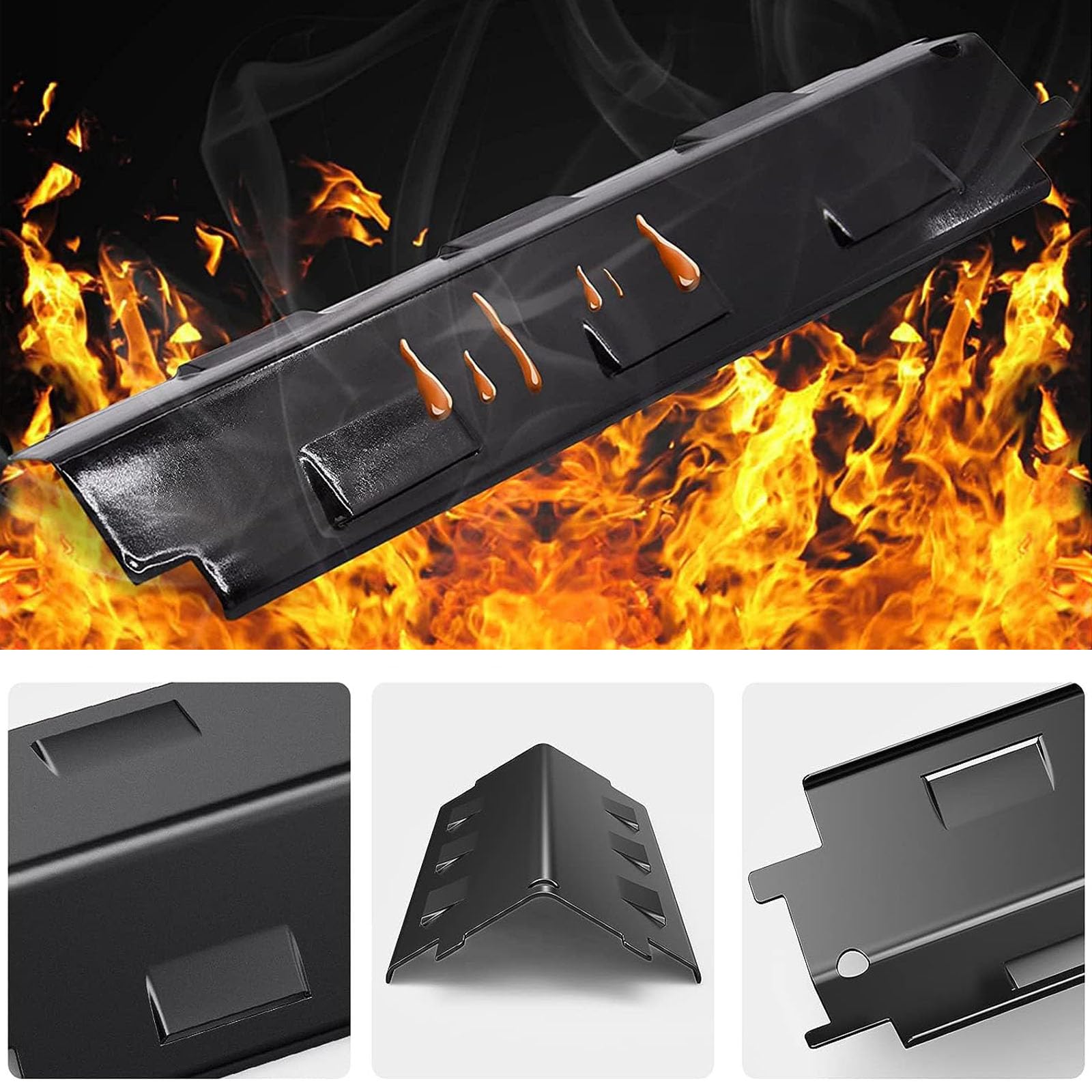 4 Piatti Caldi In Acciaio Porcellana Per Griglie - Ricambio 98531, 37.15x10.80cm - Foto 8