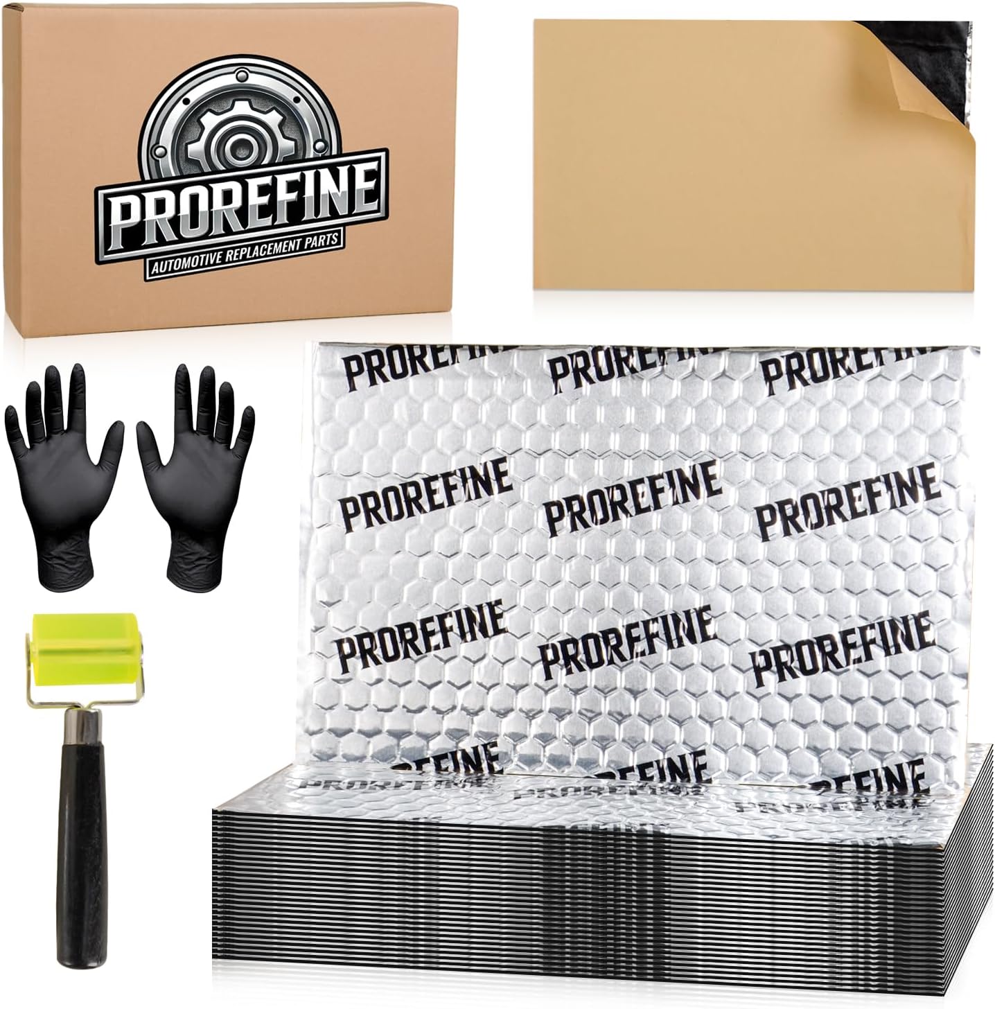 120mil Sound Deadener Thick Noise Insulation for Cars Sound Deading Material 3mm 32 sqft High Density and Vibration Dampening Material (28pcs)