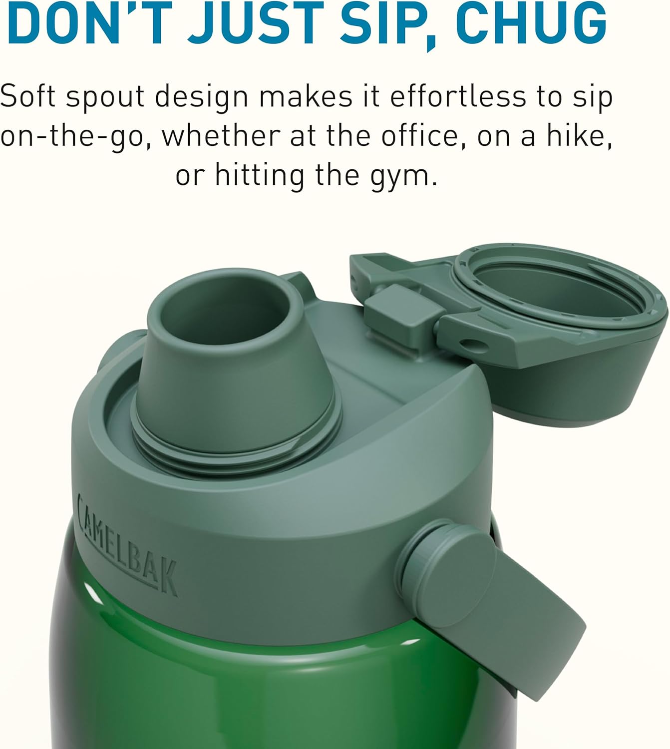 CamelBak Thrive Chug Tritan Renew Water Bottle Forest Green, 32oz - Image 6