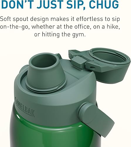 Miniatura 6 de CamelBak Thrive Chug Tritan Renew Botella de agua verde bosque, 32 onzas