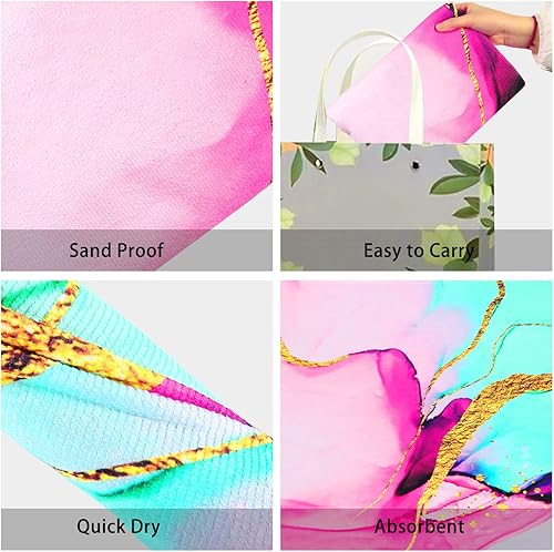 Miniatura 8 de Benefeet Sox Toallas de playa de secado rápido, sin arena, ligeras, suaves, de gran tamaño, manta de playa, toalla de microfibra para viajes en la