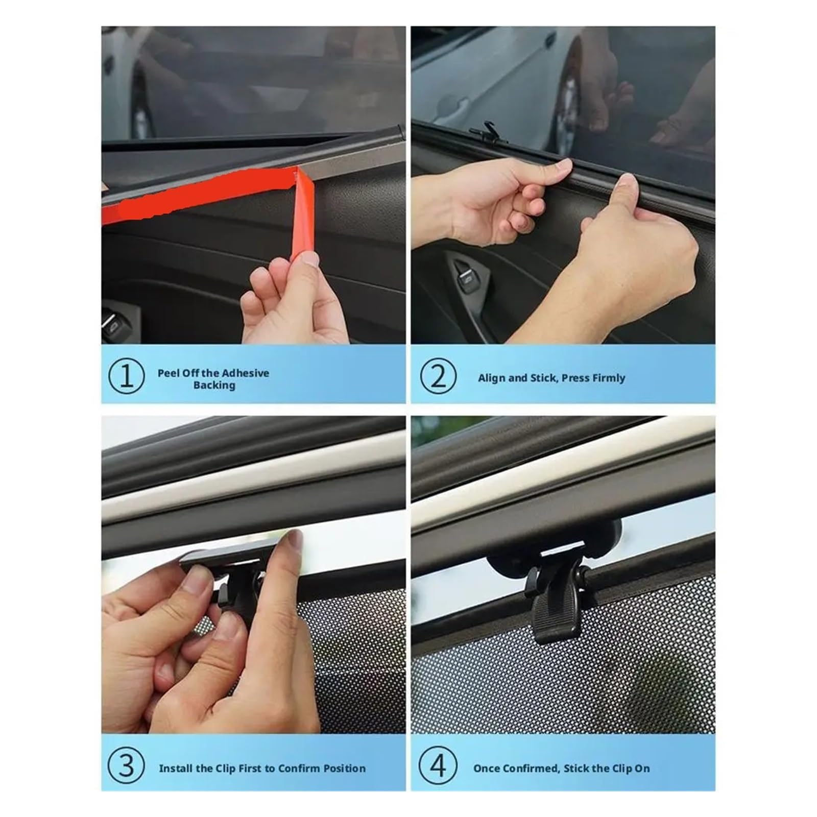 Coche Parasol Lateral Visera Solar Malla Cortina Ventana Lateral