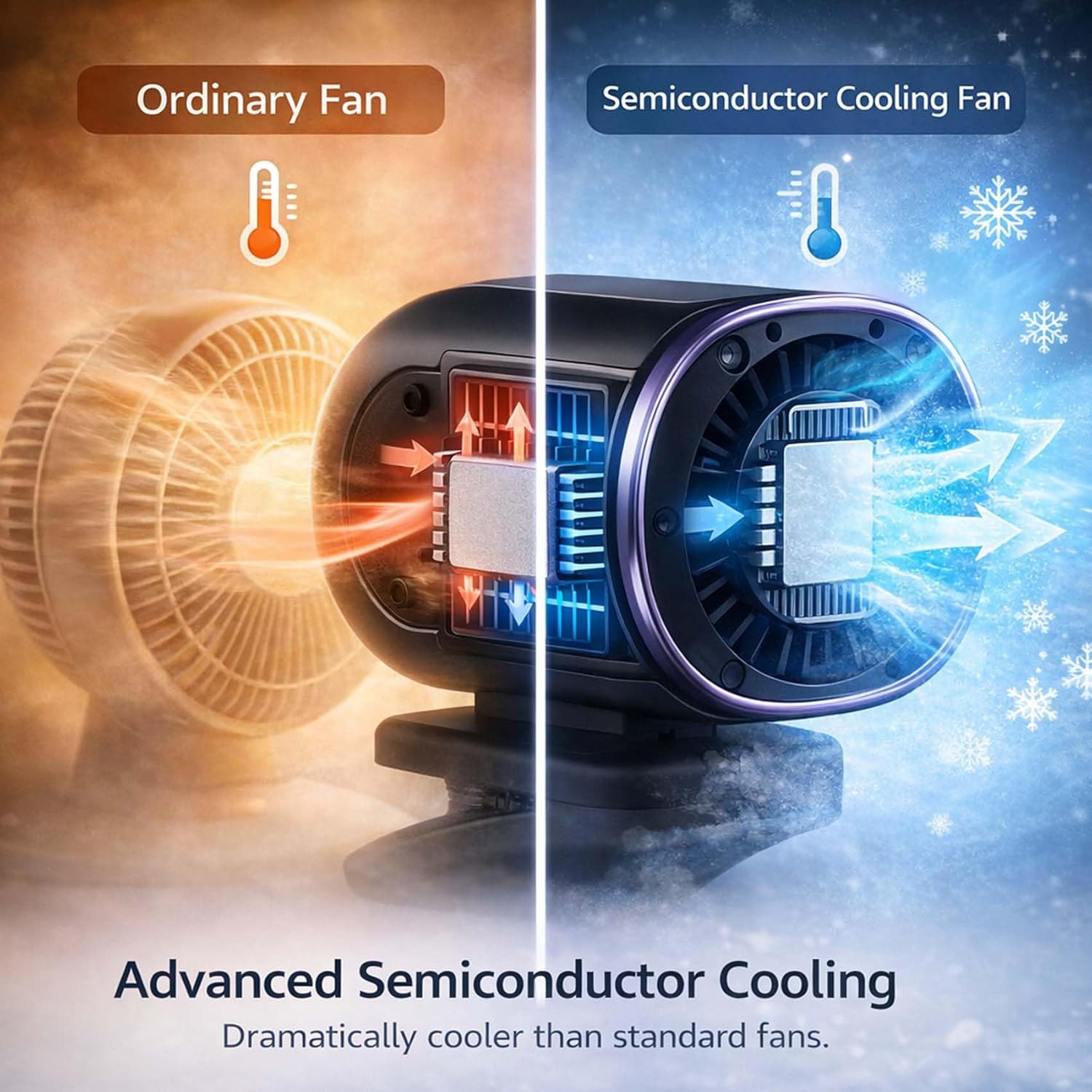 2026 Car Clip On Air Conditioner Fan With Led Display,360° Rotation, 199 Speeds Adjustable,Portable Usb Rechargeable Personal Cooling Mini Fans For Car Vent Office Desk Travel (Black)
