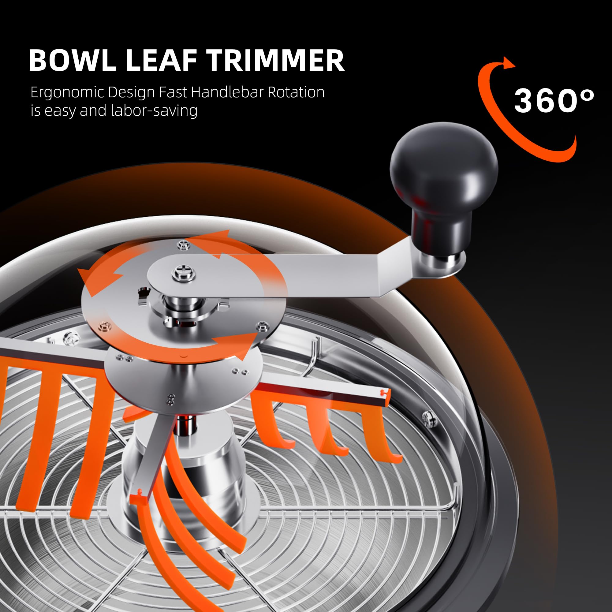 Spider Farmer 13 Zoll BowlTrimmer Maschine Twisted Spin Cut für Pflanzenknospen und Blume mit scharfen Edelstahlklingen und Beschneidungsscheren für Gartenarbeit