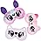 Geyoga 3 Pieces Sleep Mask for Kids, Girls Plush Sleeping Eye Cover Soft Eye Blindfold Cover Animal Shade for Kids(Colorful,Cat, Bear, Panda Style)