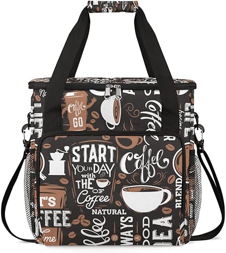 Boho Mandala Coffee Maker Carring Bag Floral Galaxy Travel Storage Tote Bag Compatible with Keurig K-Mini or K-Mini Plus Portable Single Serve