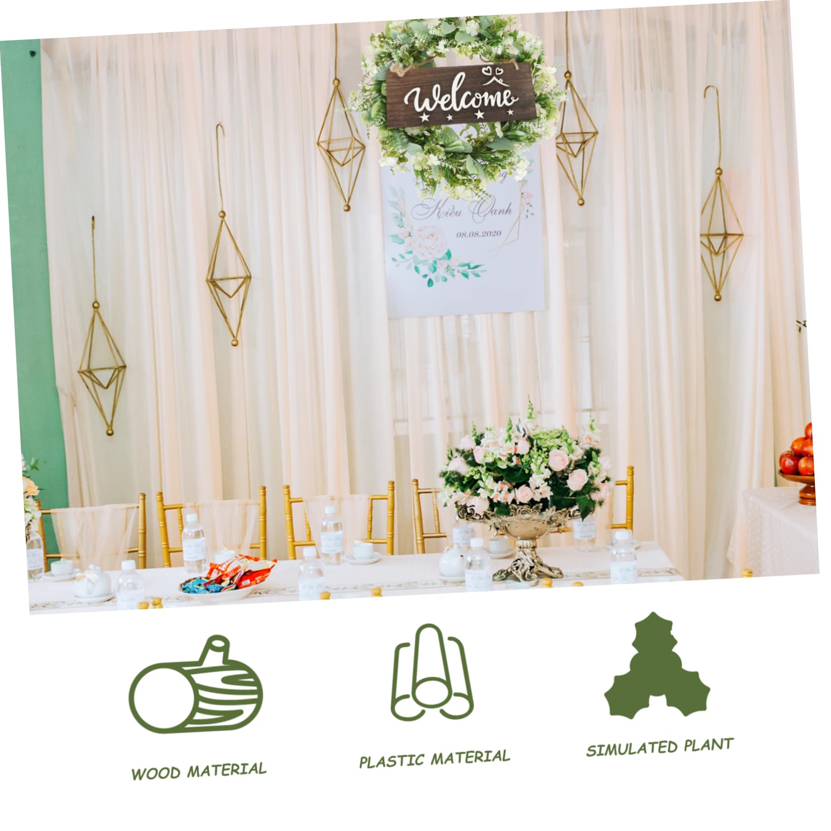 TOPBATHY 1 Ghirlanda Di Eucalipto Artificiale Ghirlanda Primaverile Per Porta Dingresso Verde Per Festival Per Le Stagioni