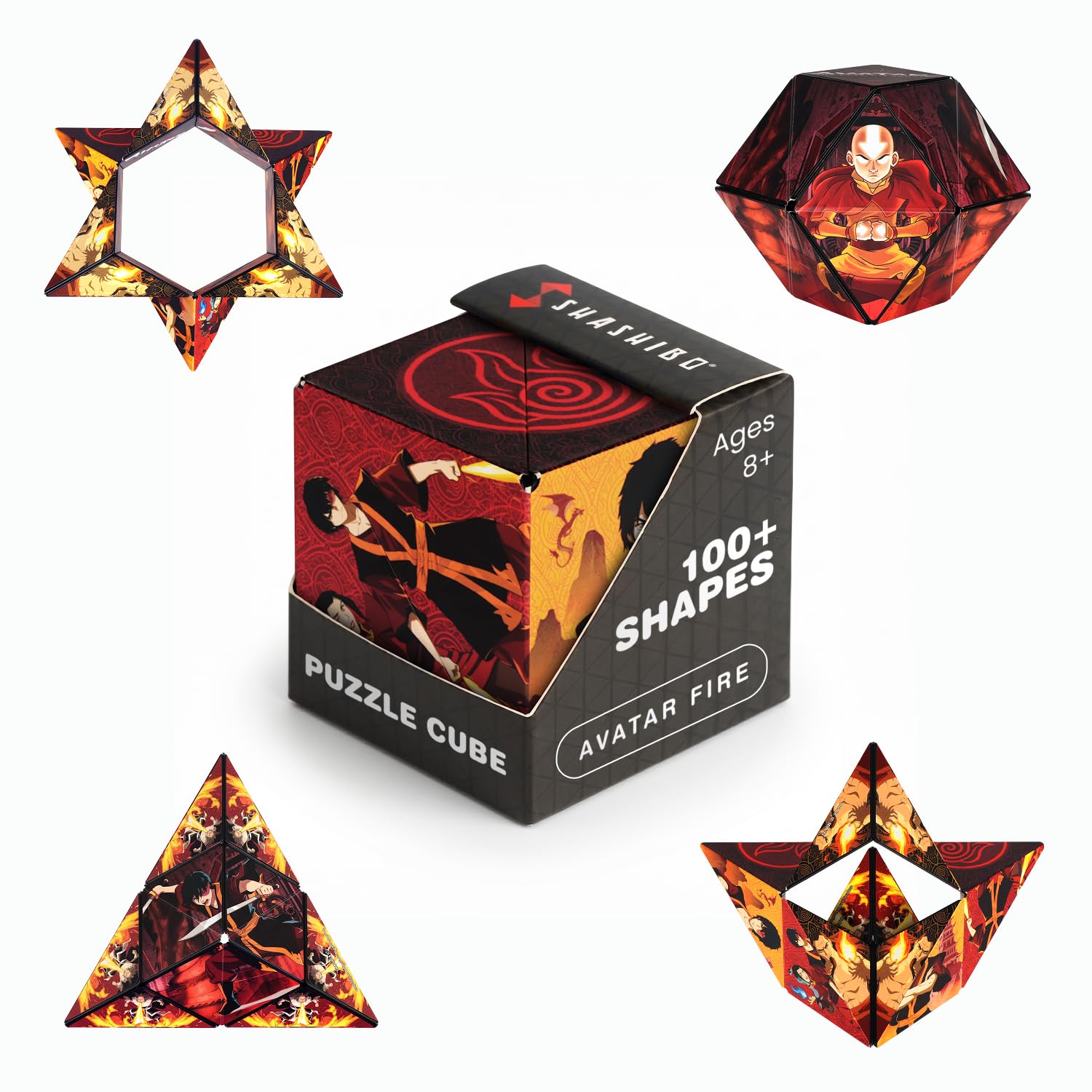 Shashibo Avatar The Last Airbender Magnetic Puzzle Cube, Sensory Fidget Toy