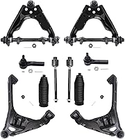 Detroit Axle 10pc 4WD Front Suspension Kit for 2000-2004 Dodge Dakota & 2000-2003 Durango - Control Arms w/Ball Joints, Tie Rods, Boots