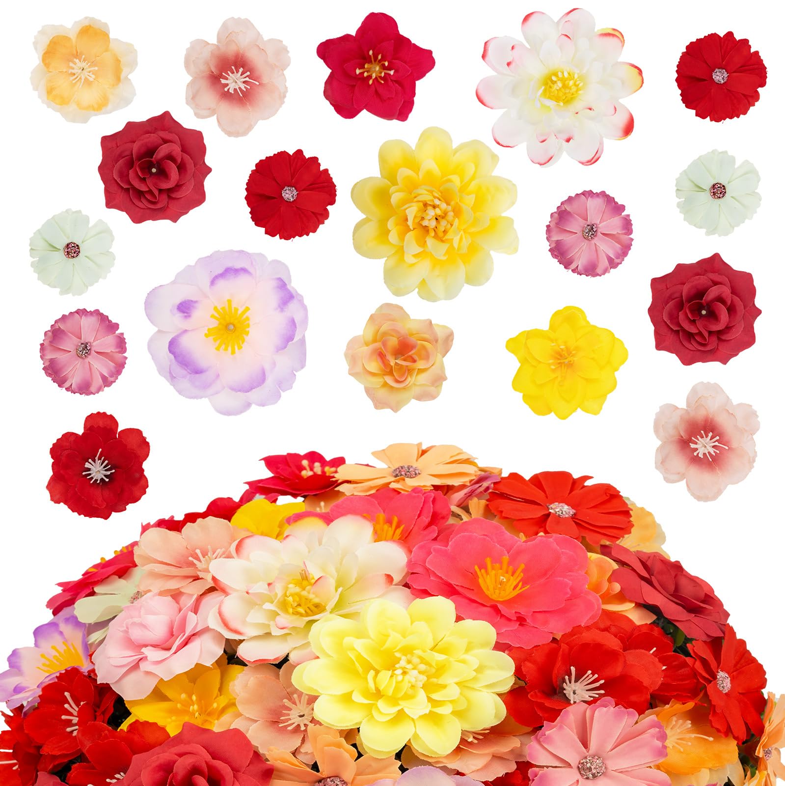 N&T NIETING 50PCS Artificial Flowers Heads