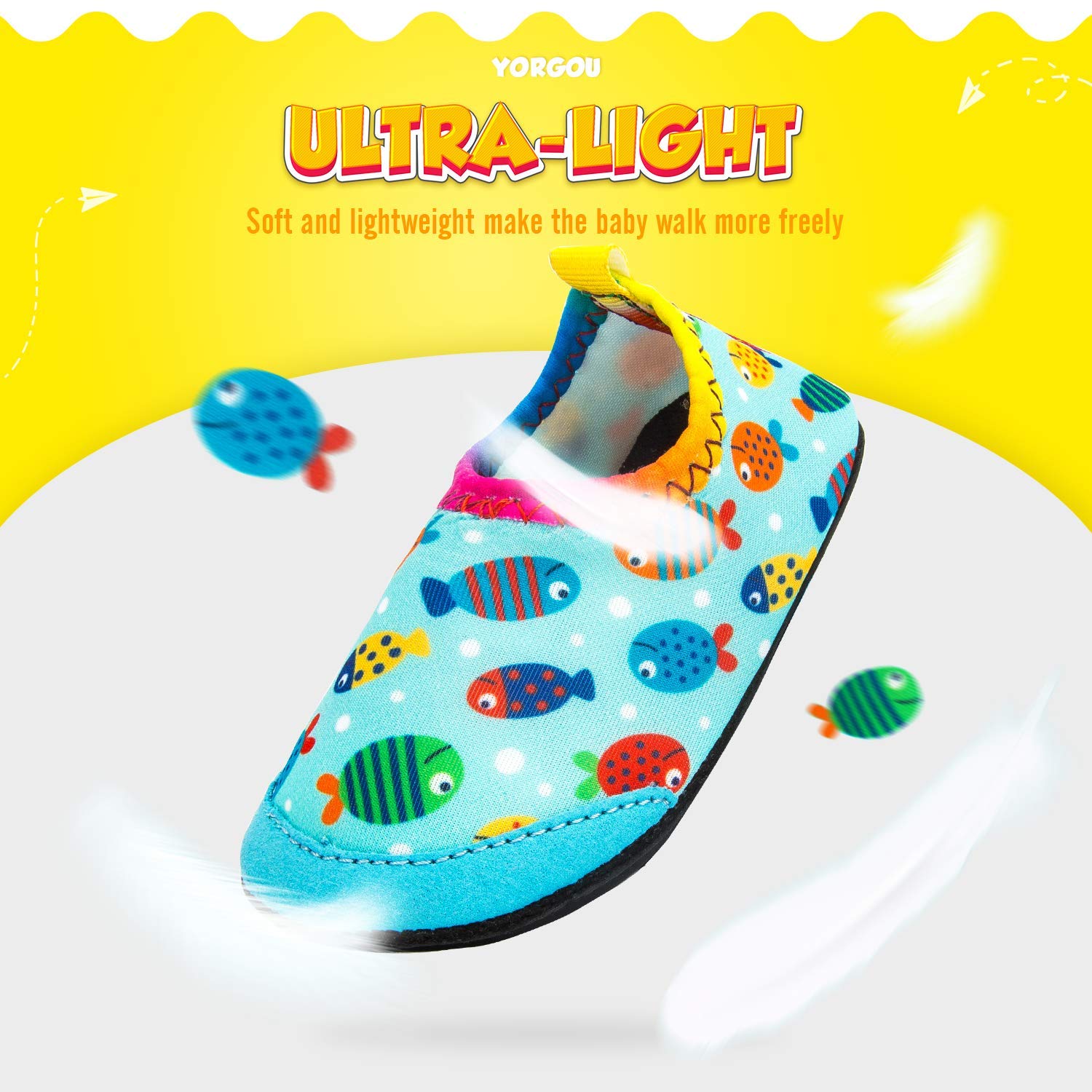Baby Boys Girls Water Shoes Toddler Beach Shoes Barefoot Aqua Socks Non-Slip for Pool Beach — view 4