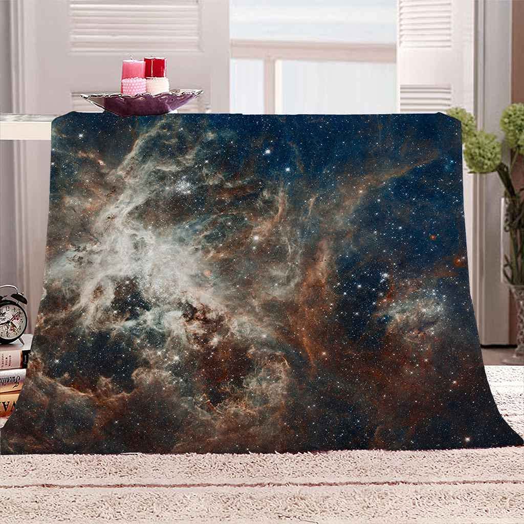Couverture polaire chaude 150x200cm entretien facile motif nébuleuse en flanelle