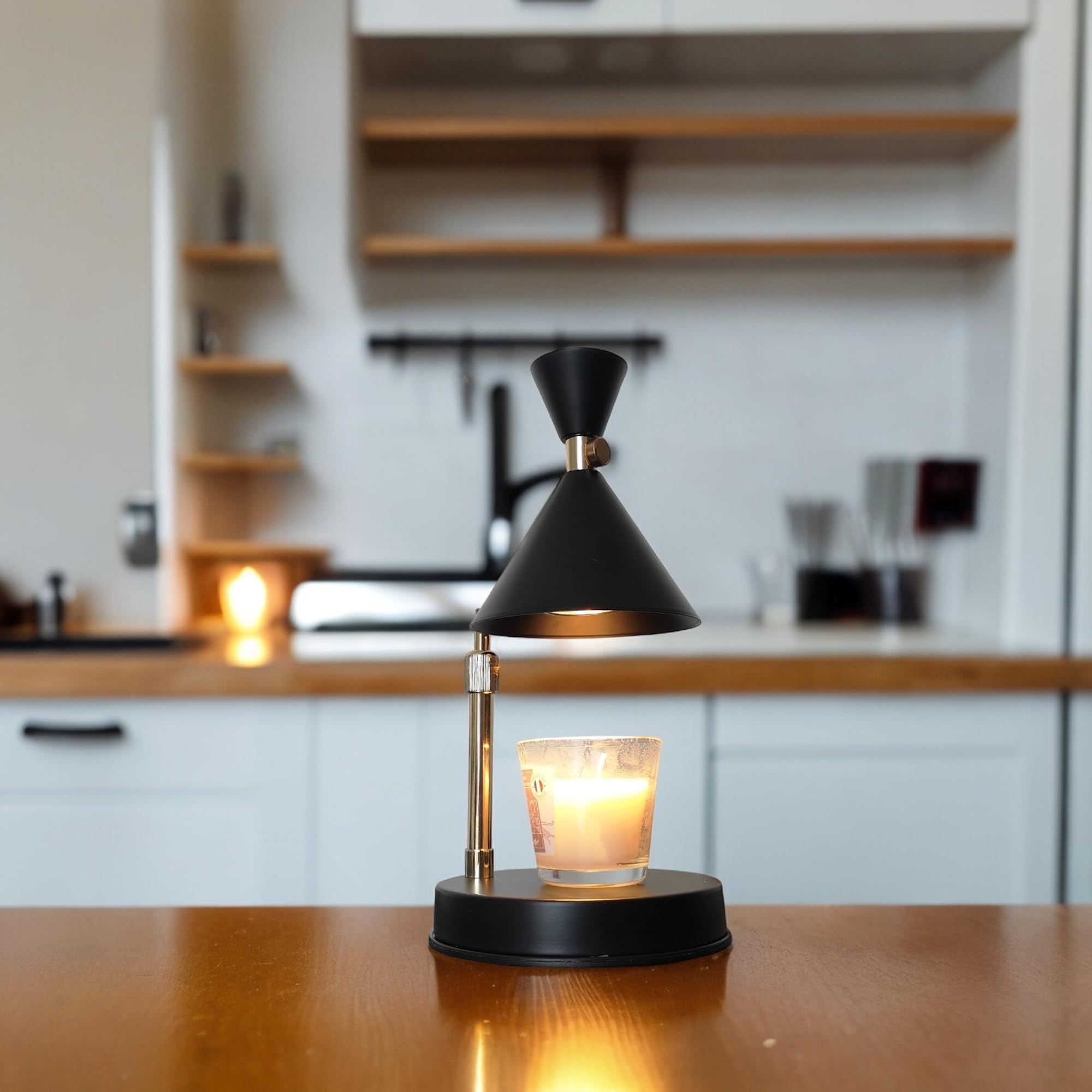 Zen'Arôme Duftkerzenwärmer Candelino - Elektrischer Duftkerzenbrenner - Verbreitet Düfte ohne Flamme oder Rauch - Verlängert die Brenndauer von Kerzen - Integrierter Dimmer - Höhenverstellbar.