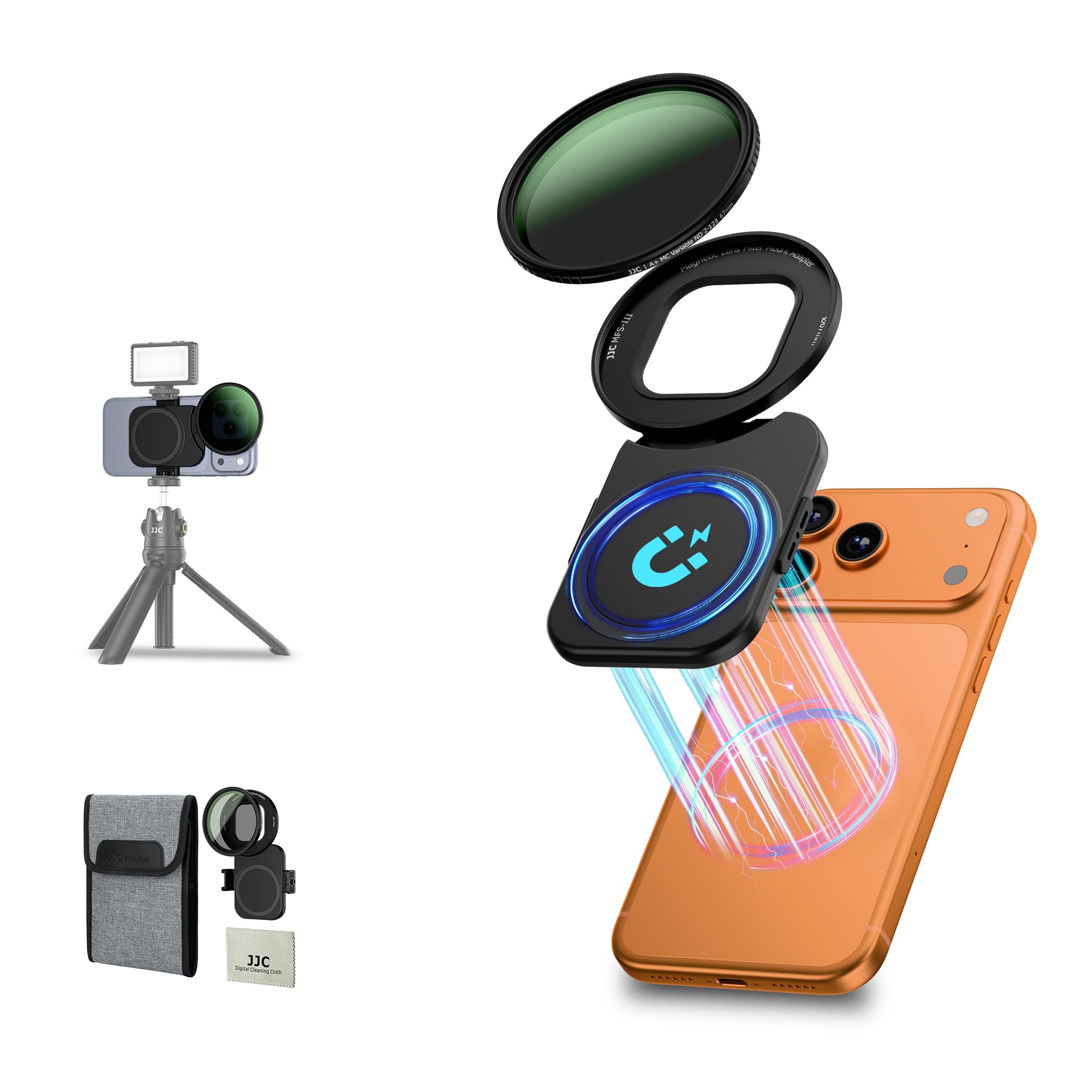 Amazon | JJC 67mm NDフィルター iPhone用 レンズアダプター 可変ND2
