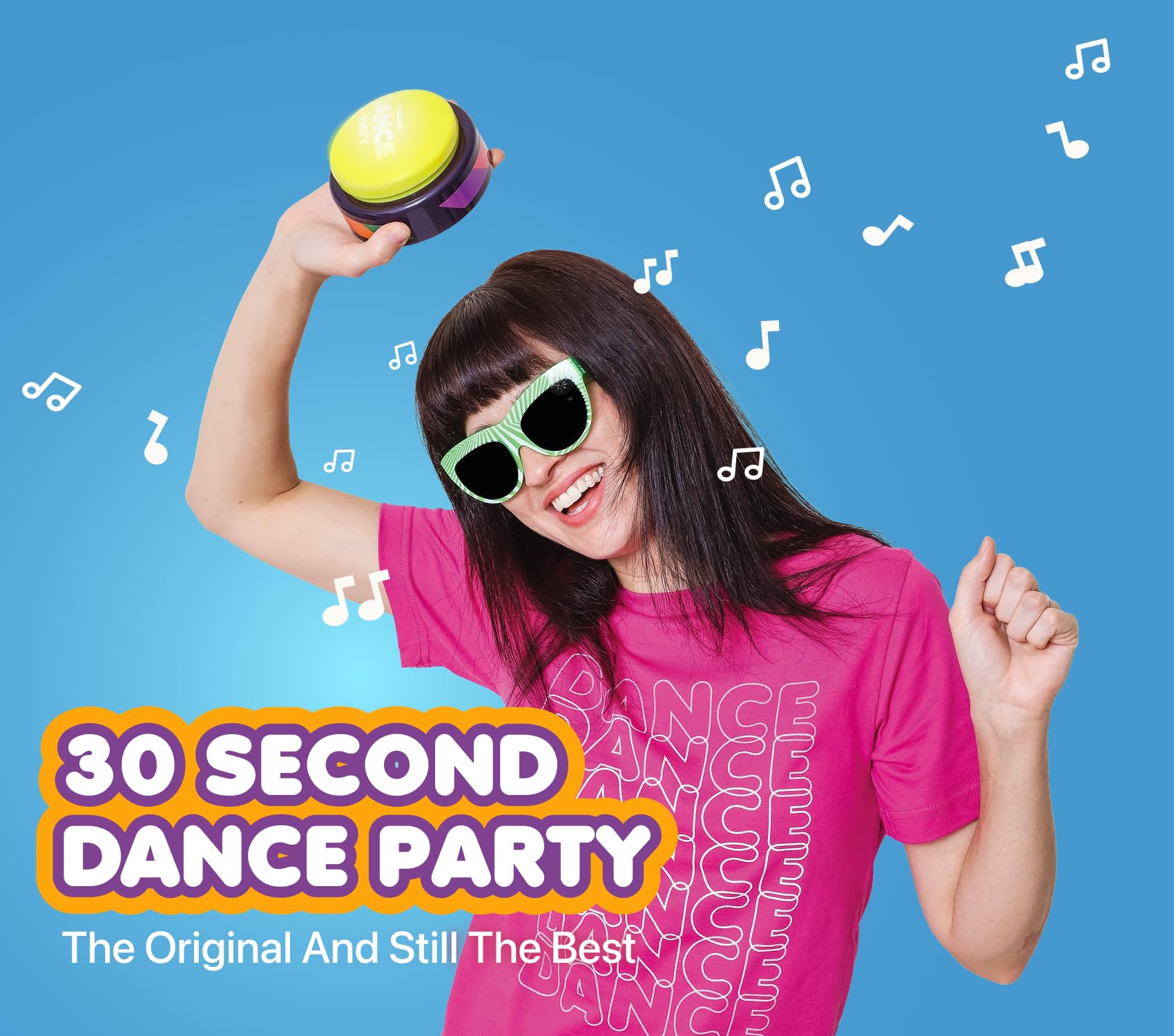 30 secondi festa da ballo: l'originale, pulsante per feste da ballo con musica, regali gag | giocattoli da ufficio (confezione da 8)