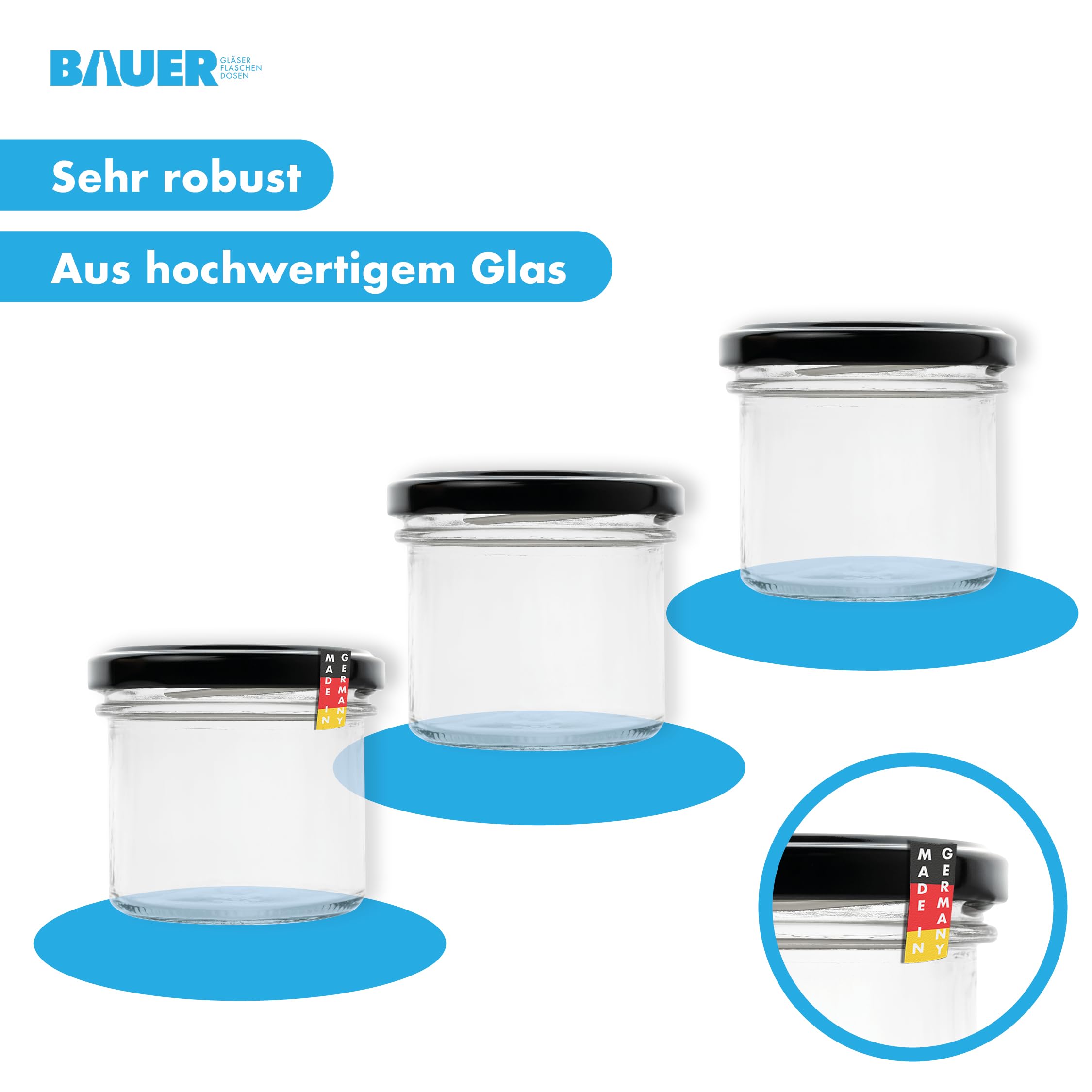 Mini Pot De Confiture Lot De 20 Bocaux En Verre De 167 Ml Avec Couvercles Twist Off Noirs Pour La Petit Pot Vide Verre