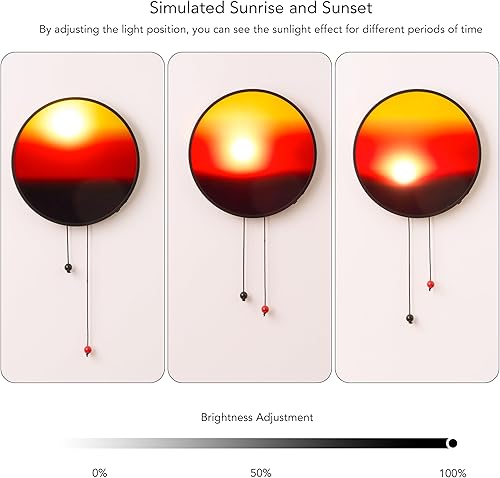 Miniatura 5 de Lámpara de pared de puesta de sol, iluminación ambiental de seguimiento solar con modo de puesta de sol manual  Iluminación moderna y cálida para