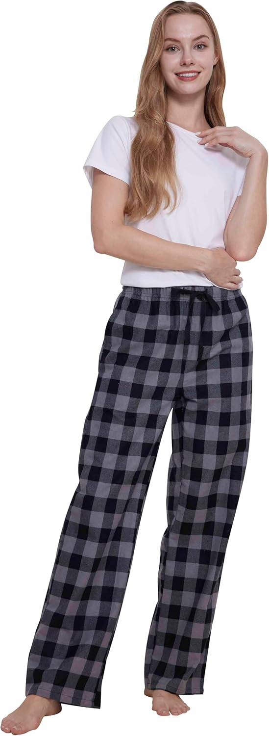 HiddenValor Women's Pajama Pants, Cotton Sleepwear Plaid Pajamas - Image 2