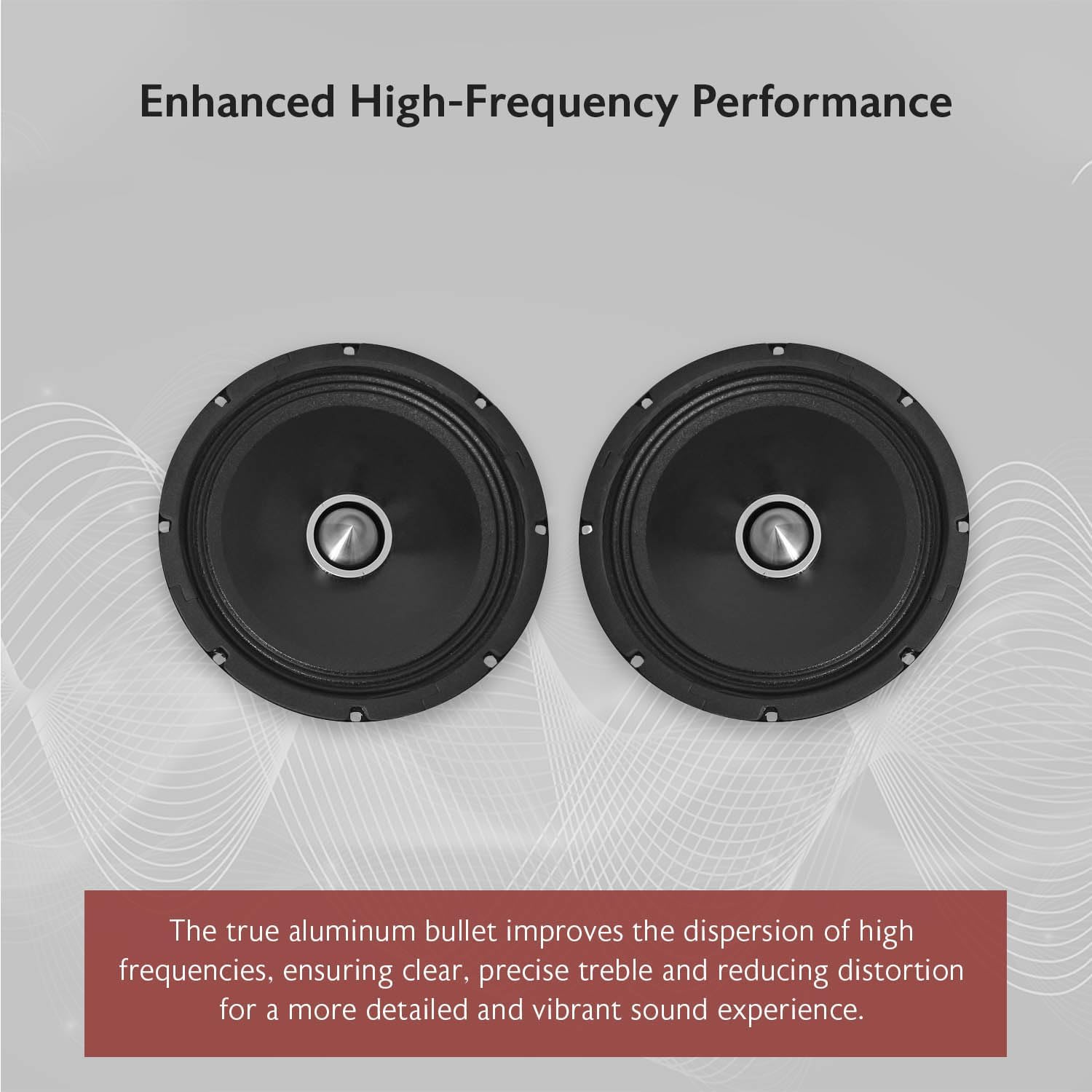 Rockville X8C 8" Competition Car Audio Speakers, 1000W, CEA Rated, Titanium Tweeters, Audiophile Crossovers, Aluminum Bullet, Perfect for Car Audio