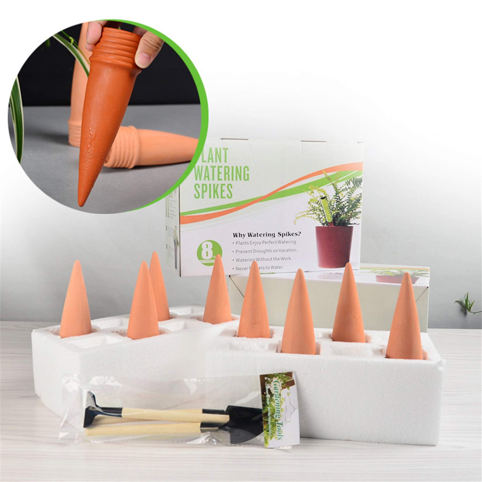 RoseFlower 8 Pcs ollas en terre cuite, Ollas Irrigation Goutte à Goutte Plante, Arrosage plante vacances pour plantes Distributeur Arrosager pour Jardin Intérieur Extérieur