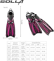 Vista 2 de TUSA SF-0114 Solla Scuba Diving Fins with Bungee Strap