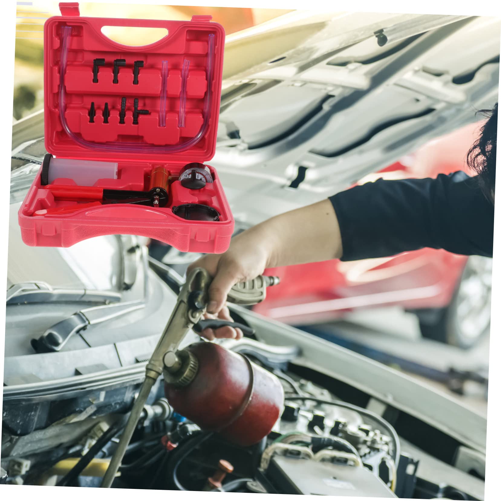 Kit De Purga De Frenos Bomba De Vacío Manual para Coche Herramienta De Purga De Líquido De Frenos Purgador De para Sangrado De Coche Uso Taller