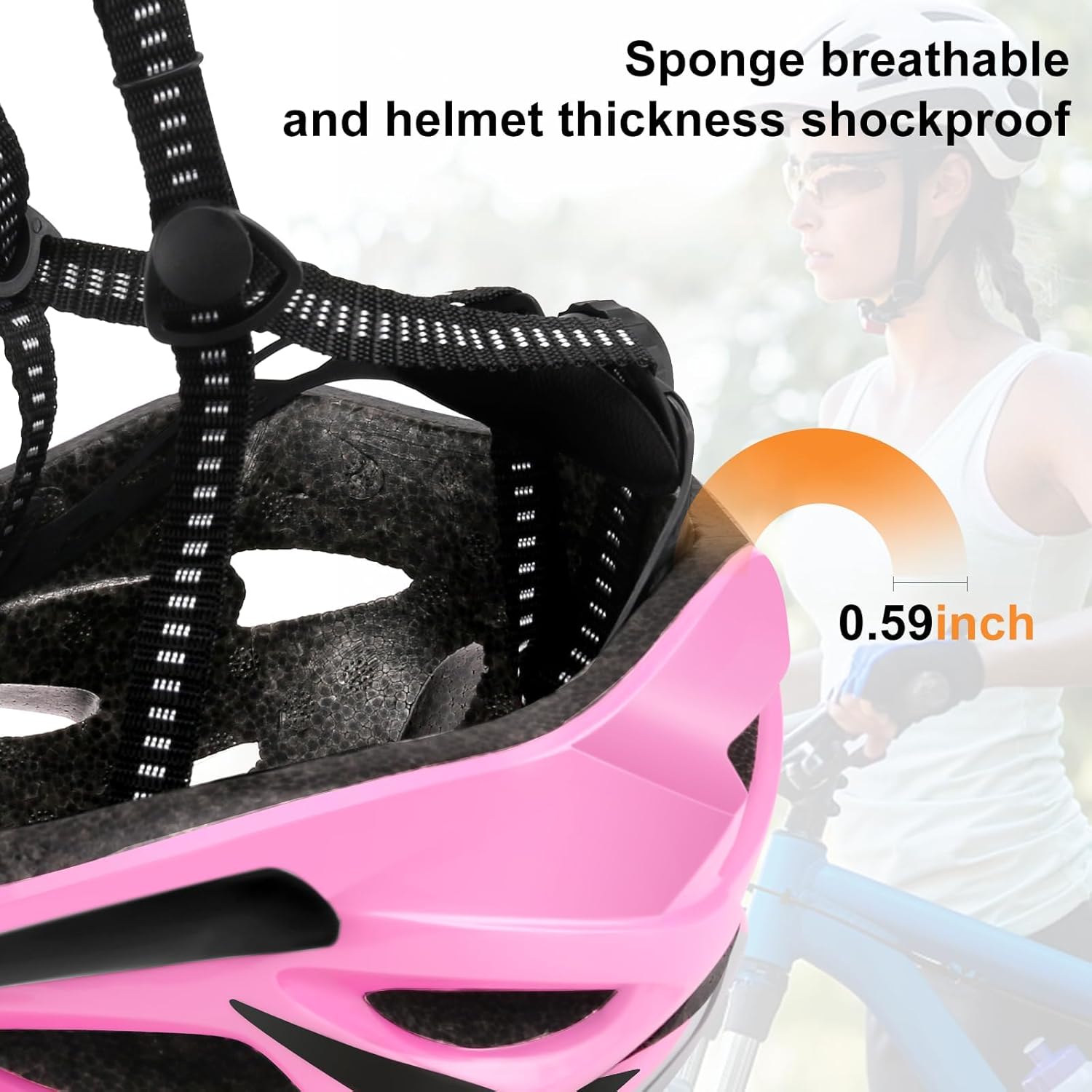 HolaFolks Bike Helmet, Adults Bicycle Helmet Sport Lightweight Cycling Helmet for Road & MTB Mountain Adjustable Size for Men Women - Image 6