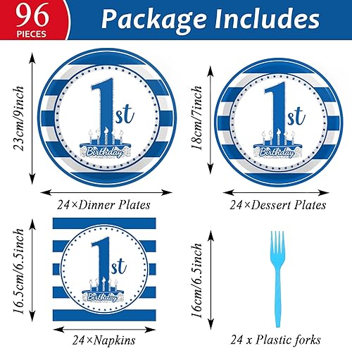 Miniatura 57 de 96 piezas de suministros de fiesta de cumpleaños florales de cumpleaños, platos de papel, servilletas, flores de oro rosa, decoraciones de fiesta