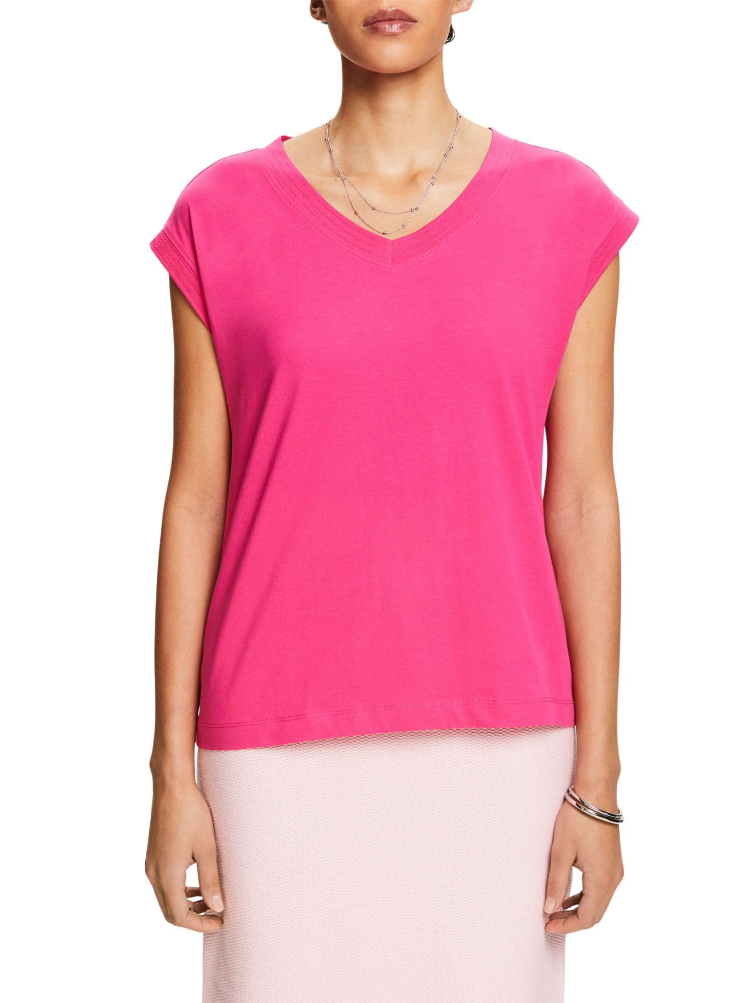ESPRIT Women's T-Shirt, 660/Pink Fuchsia, XXS