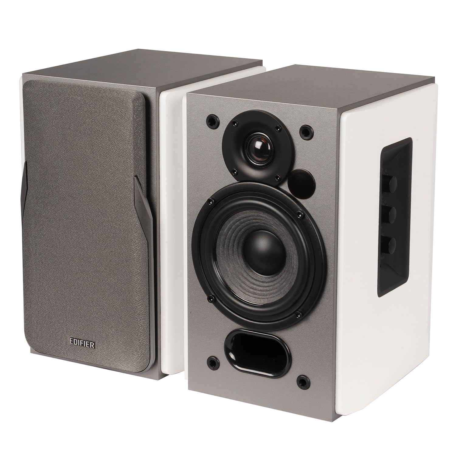 Edifier R1380T - Altavoces Estudio Biblioteca Activos, Mando a Distancia IR, entradas RCA, Tomas ópticas y coaxiales, Amplificador Integrado, 42 W, Color Blanco