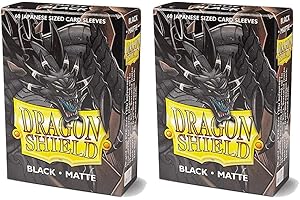Dragon Shield Matte Black Mini Card Sleeves - 60 Count per Pack