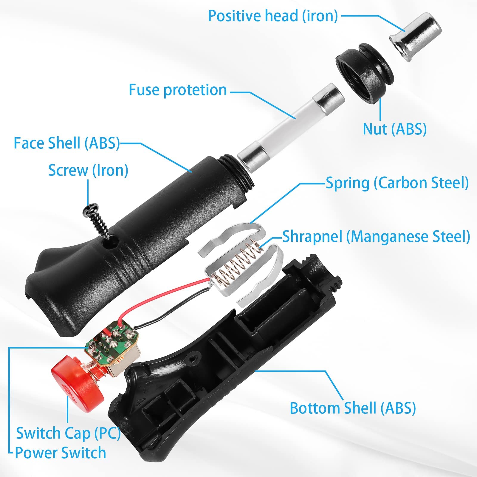 cigarette plug positive negative Ulable 12V 24V Male Car Cigarette Lighter Socket Plug Connector On Off  Switch 1.5m: Buy Online at Best Price in UAE